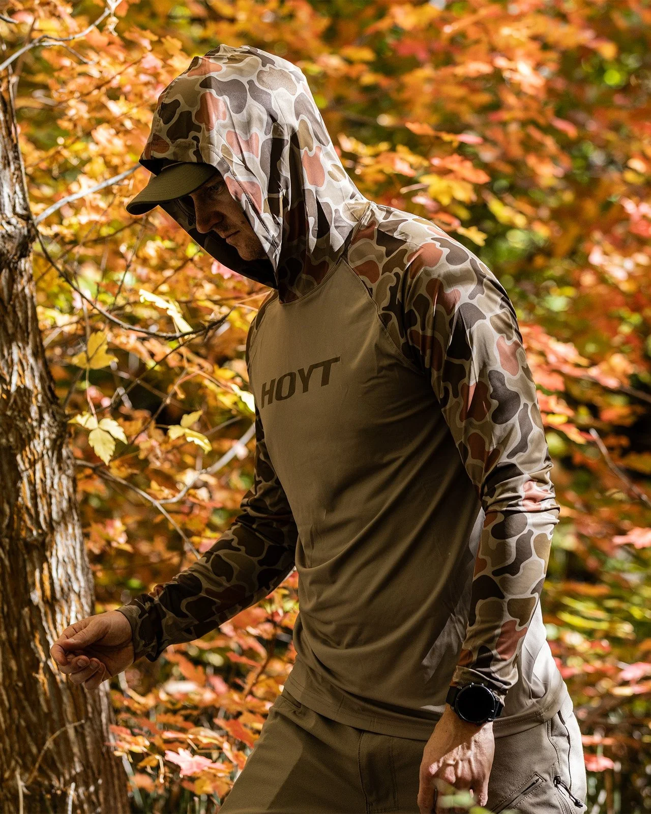 Sun Shirt Hooded Long Sleeve - Brown Camo - Image 3
