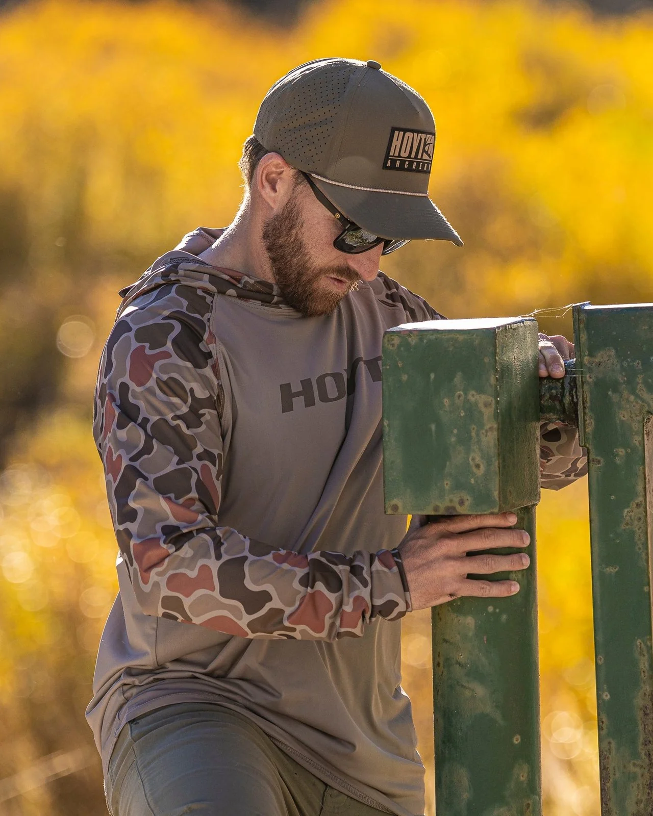 Sun Shirt Hooded Long Sleeve - Brown Camo - Image 4