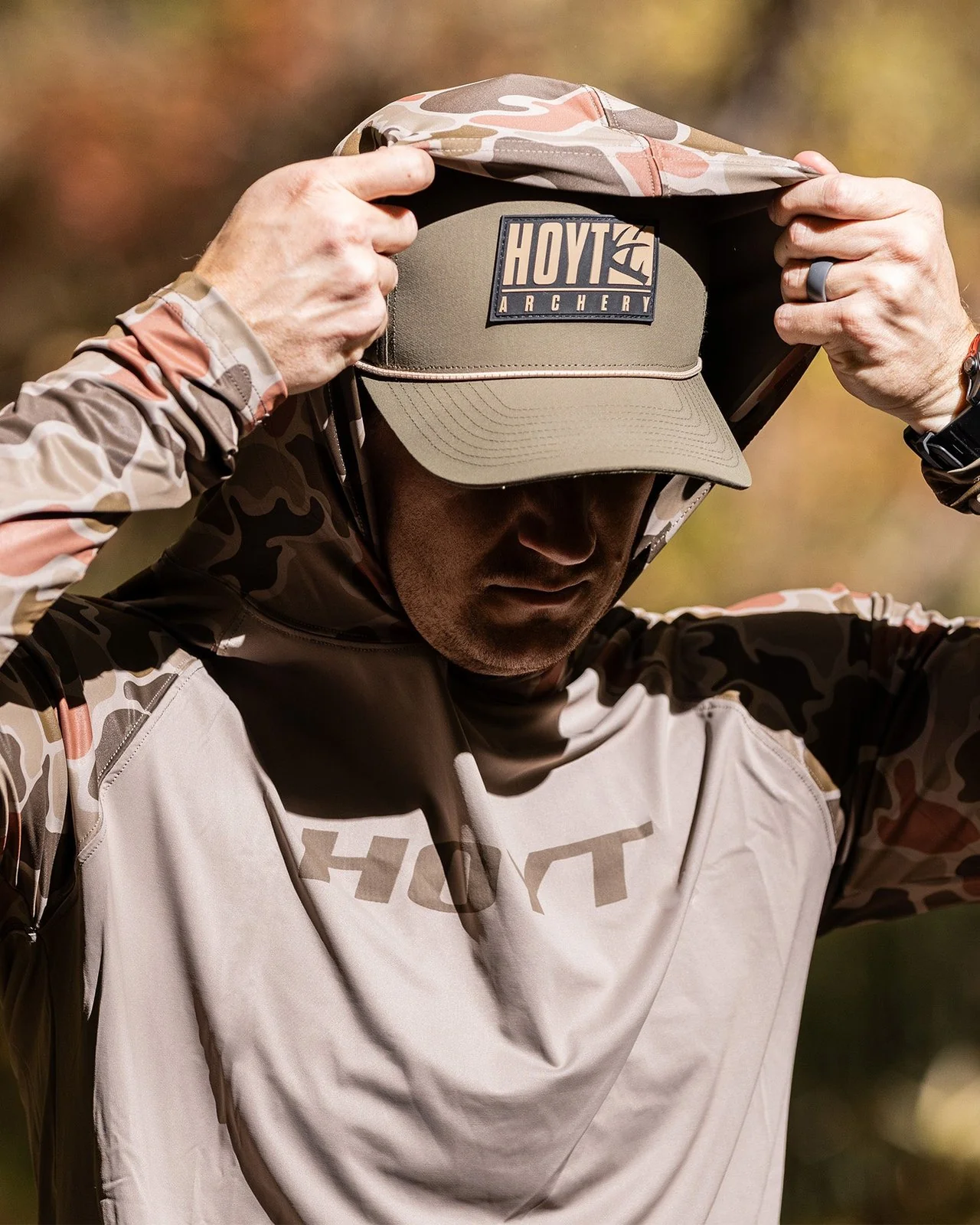 Sun Shirt Hooded Long Sleeve - Brown Camo - Image 5