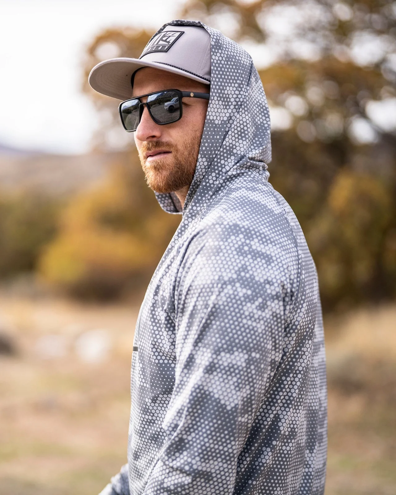 Sun Shirt Hooded Long Sleeve - Gray Hex - Image 3